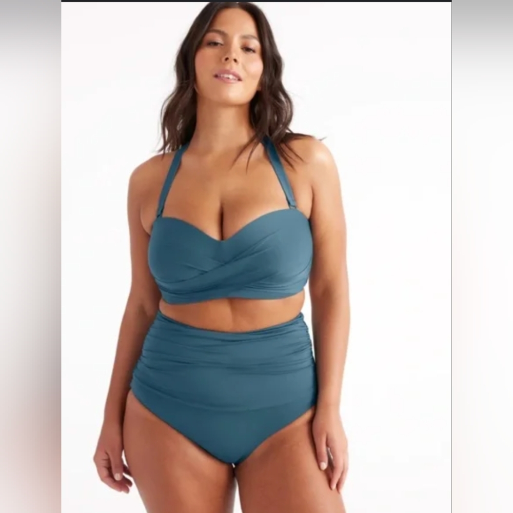 Knix High Waisted Bottoms and Bandeau Top bikini